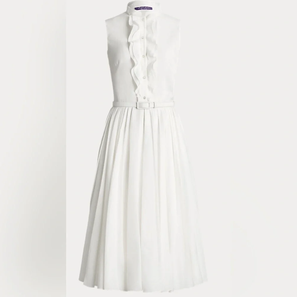 Ralph Lauren Collection Roald Pleated Linen Sleeveless Day Dress NWT - Picture 5 of 12